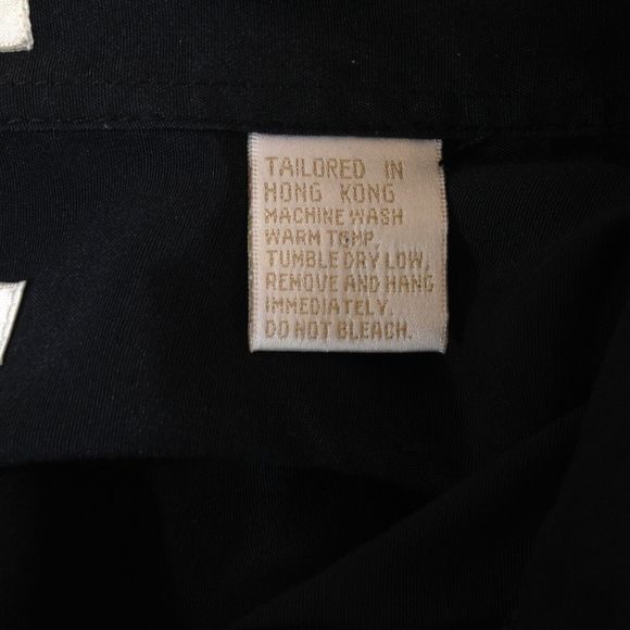 Vintage ELLIOTT Dress Shirt Button Up Black Long Sleeve Cowboy Design Mens L - Picture 9 of 15